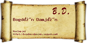 Bogdán Damján névjegykártya